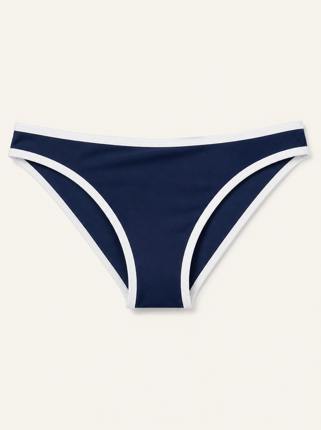 Chloé Bikini Bottom UPF 50+ in navy with white trim by Ondine