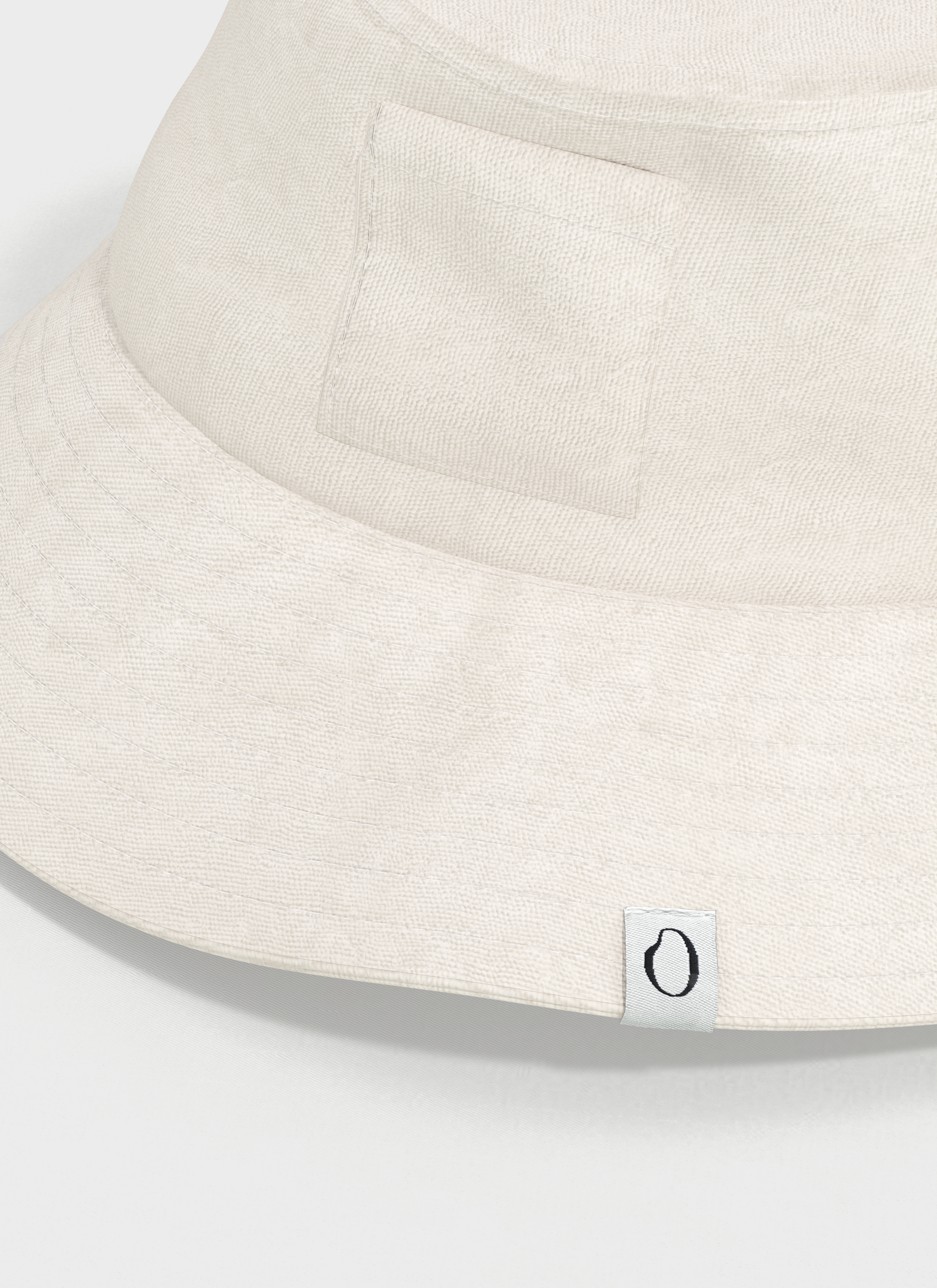 Detail of Pénélope Bucket Hat UPF 45+ brim — durable stitching and premium cotton fabric for everyday UV protection.
