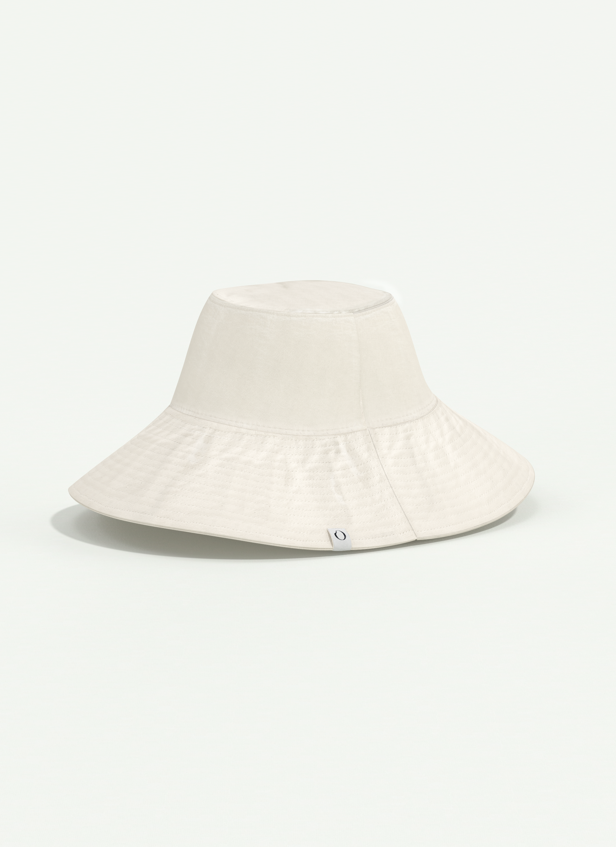 side view of Eva Wide Brim Hat showing wide brim sun protection.