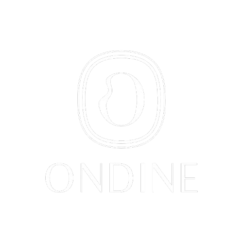 ONDINE logo – elegant minimalist word mark with abstract ‘O’ symbol