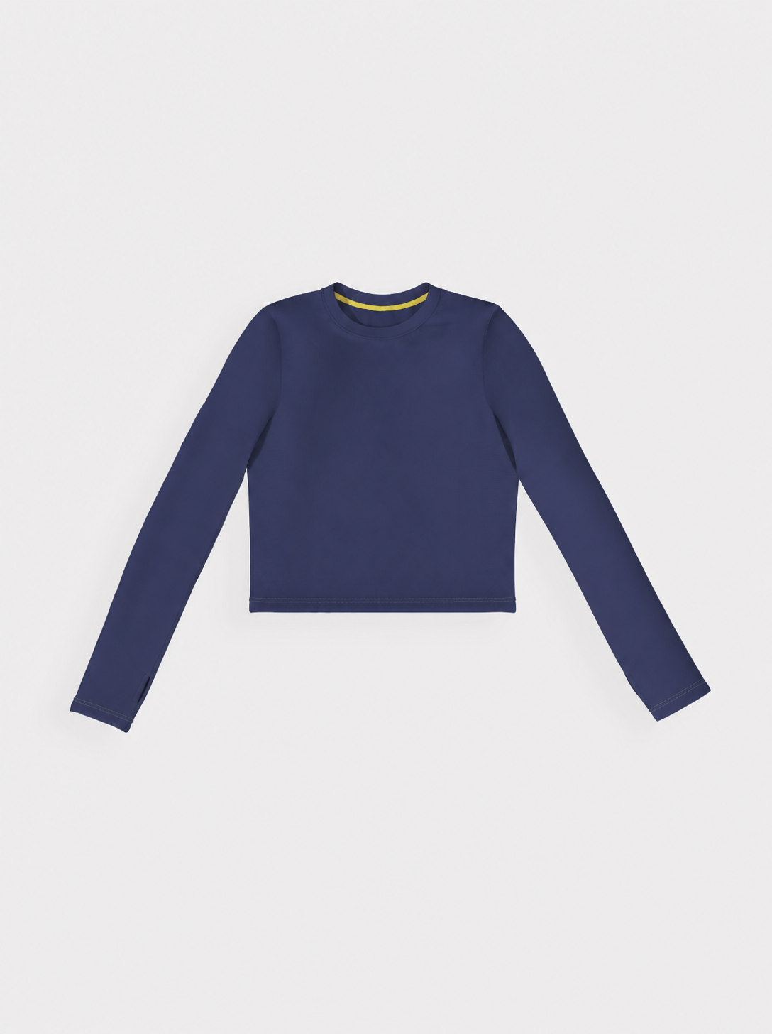 Olivia Cropped Long Sleeve Tee UPF 50+ in navy by Ondine