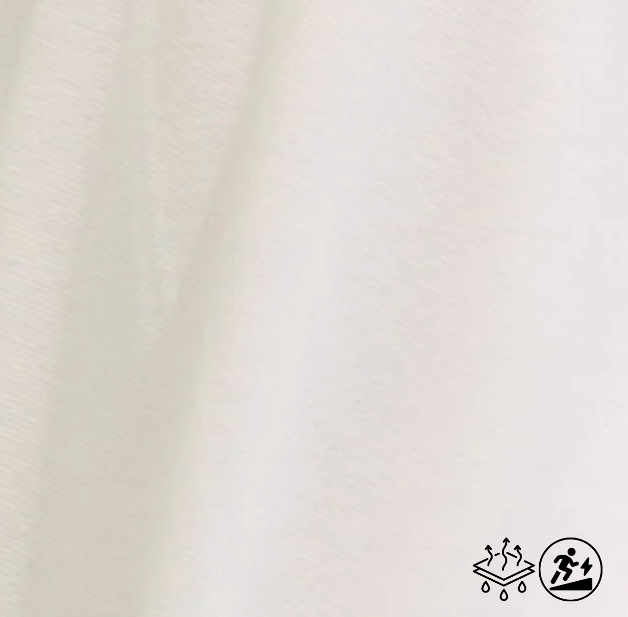 White performance fabric swatch of the Ondine actisol fabric UPF35